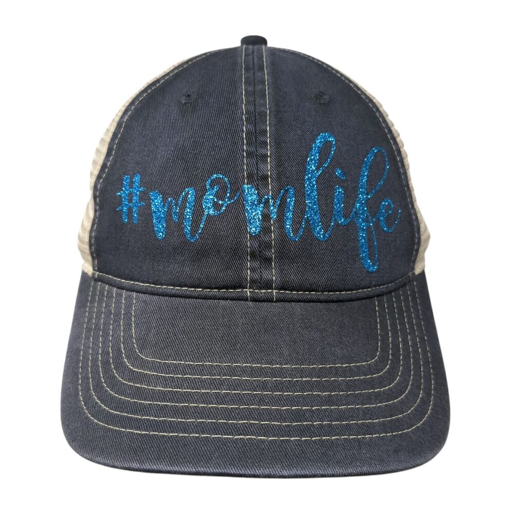 #momlife Snapback Mesh Back Trucker Hat Multi One Size Comfort Colors